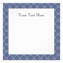 KRW Star of David Square Custom Invitation