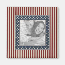 KRW Stars and Stripes Custom Photo Refrigerator Magnet