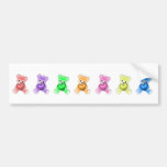 KRW Teddy Rainbow Bumper Stickers