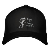 KRW Toon Bride and Groom Custom Name Baseball Cap