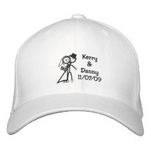 KRW Toon Bride and Groom Custom Name Embroidered Baseball Cap