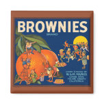 KRW Vintage Brownies Orange Fruit Crate Label Magn magnets