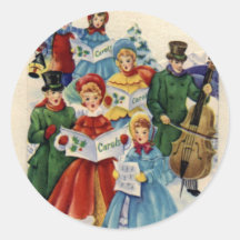 KRW Vintage Carolers Holiday Stickers