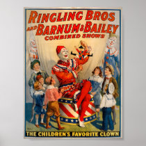 KRW Vintage Circus Clown Poster