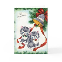 KRW Vintage Cute Kittens Christmas Card