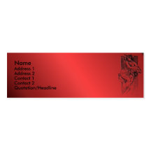 KRW Vintage Lady On Red Profile Card Business Card