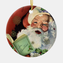 KRW Vintage Santa Claus Holiday Ornament