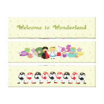 KRW Welcome to Wonderland Alice Canvas Triptych Gallery Wrapped Canvas