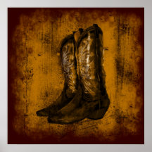 KRW Western Wear Cowboy Boots Poster