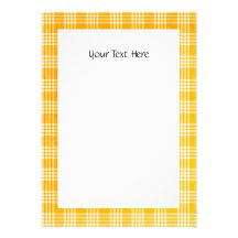 KRW Yellow Check 5 X 7 Custom Invitation