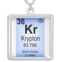 Krypton Element necklace Periodic Table of the