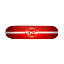 Krystal Logo with Strip Skateboard