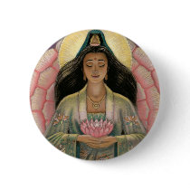 Kuan Yin Goddess of Compassion Button