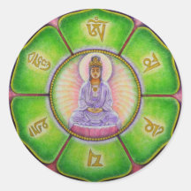 Kuan Yin "Om Mani Padme Hum" Sticker