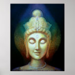 Kuan Yin Rainbow Aura Spiritual Goddess Art Poster