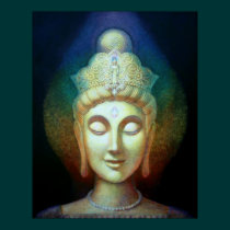 Kuan Yin Rainbow Aura Spiritual Goddess Art Poster posters