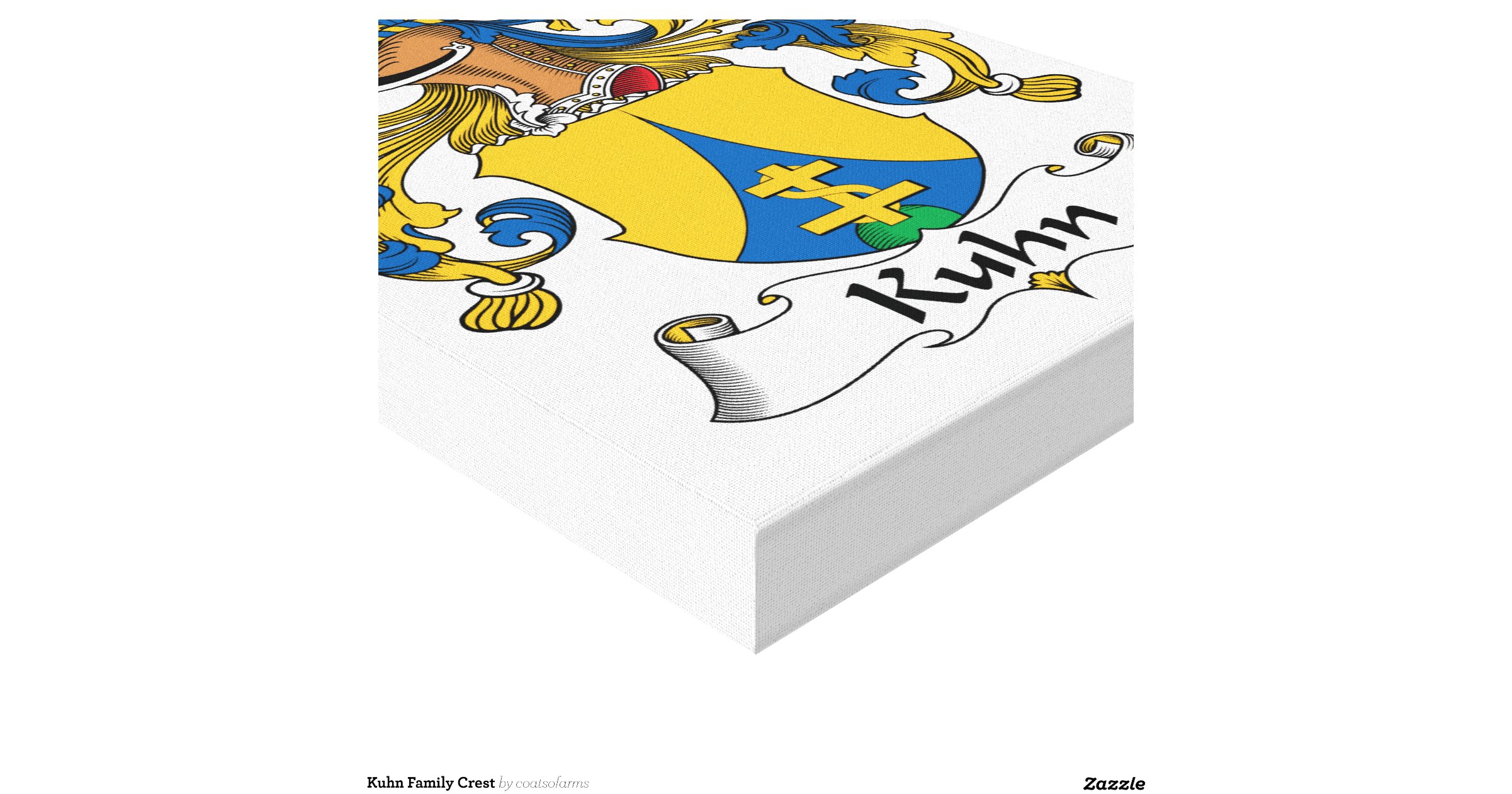 kuhn-family-crest-gallery-wrap-canvas-zazzle