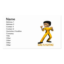 Kung Fu Fighting Business Card Templates