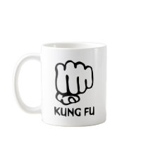kung fu fist icon coffee mugs