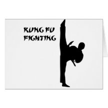 Kung Fu Front Kick Greeting Cards