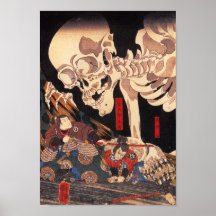 Kuniyoshi Skeleton Poster