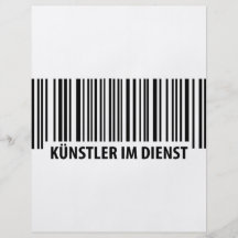 Künstler im Dienst Barcode icon Custom Flyer
