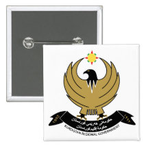 Kurdistan Coat of Arms Button