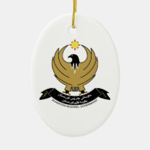 Kurdistan Coat of Arms Christmas Ornaments