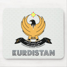 Kurdistan Coat of Arms Mousepads