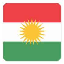 kurdistan square sticker
