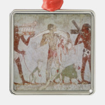 Kushites carrying tributes of gold ornament
