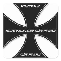 Kustoms and Choppers Magazine Cross Sticker