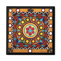 Kutch Embroidery-Colourful Exotic Global Art Magne