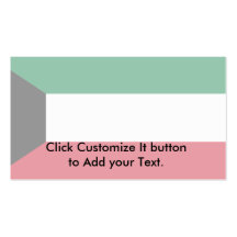 Kuwait, Kenya flag Business Card