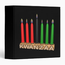 Kwanzaa 3 Ring Binder