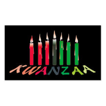 Kwanzaa Candles Business/hand out Card Business Card Templates