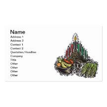 Kwanzaa Food Business Card Templates
