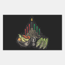 Kwanzaa Food Rectangular Sticker