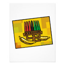 Kwanzaa Kinara with Corn Custom Announcement