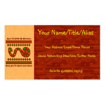 Kwanzaa Snake Business Card Template