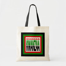 Kwanzaa Split In Half with 7 Flames & 3 Frames Tote Bag