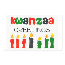 Kwanzaa Stickers with Candles