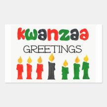 Kwanzaa Stickers with Candles