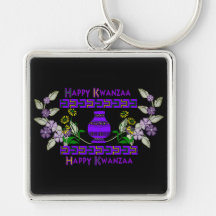 Kwanzaa Vase Key Chains