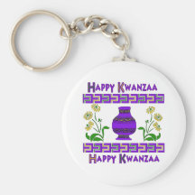 Kwanzaa Vase Keychain
