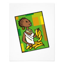 Kwanzaa Woman & Bananas Personalized Invitations