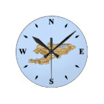 Kyrgyzstan Map Clock