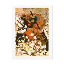 Kyusempo Sakucho on a black stallion Postcard