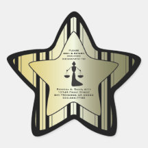 L004 Sticker star - Lady Justice Stripe design