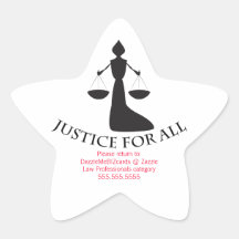 L004 Sticker star- Lady Justice White